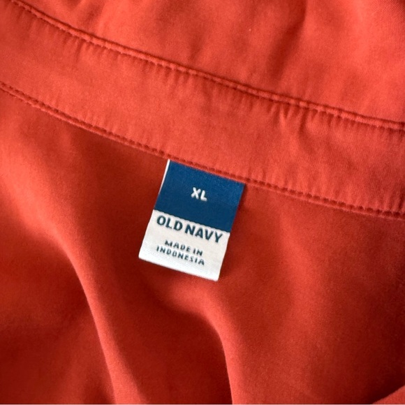 Old Navy Rust Orange Shirt Dress Women’s Size XL - Picture 3 of 6